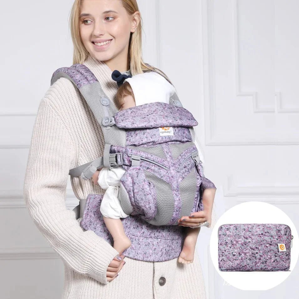 Porte Bébé - BreathBabyBag™ - Mauve Lavande - Merveilles des bébés