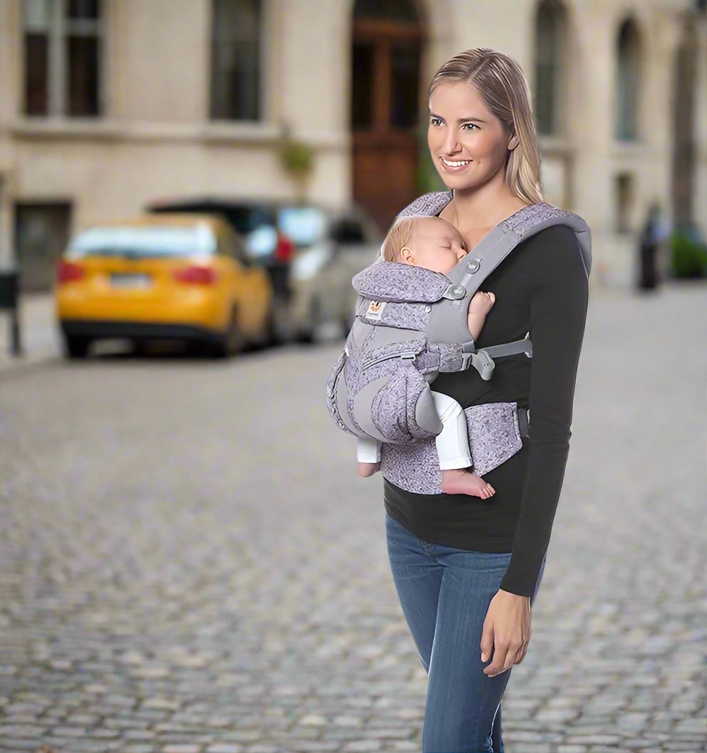 Porte Bébé - BreathBabyBag™ - Mauve Lavande - Merveilles des bébés