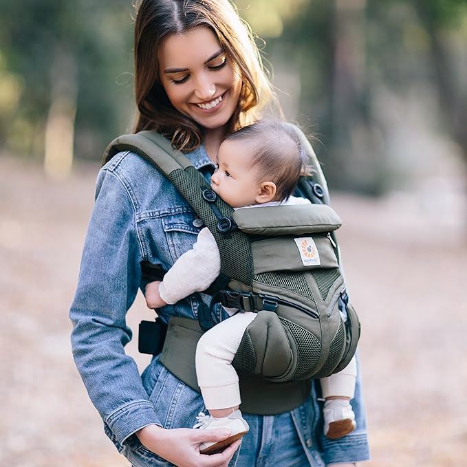 Porte Bébé - BreathBabyBag™ - Vert Olive - Merveilles des bébés