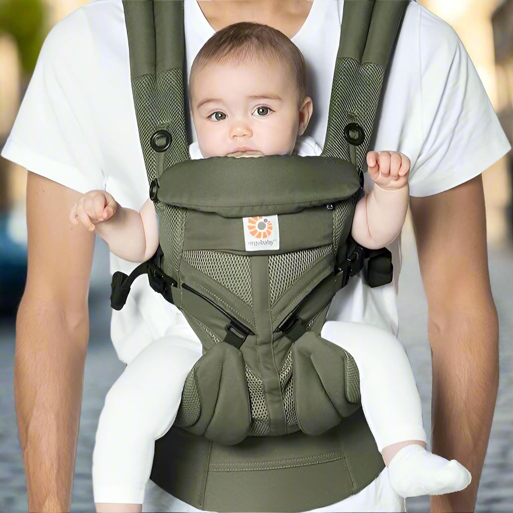 Porte Bébé - BreathBabyBag™ - Vert Olive - Merveilles des bébés